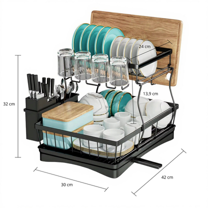 Égouttoir 2 Niveaux – Gain de Place