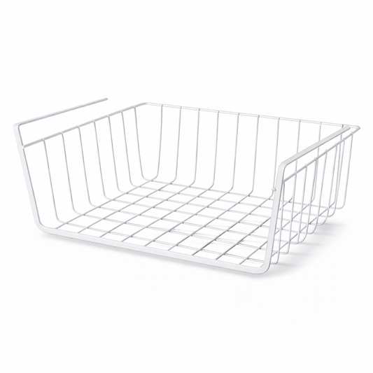 Panier suspendu sous étagère – Gain d’espace sans perçage