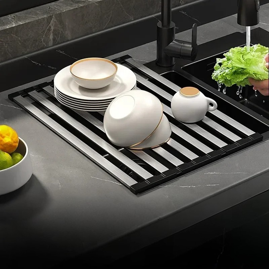 Égouttoir Enroulable Inox pour Évier