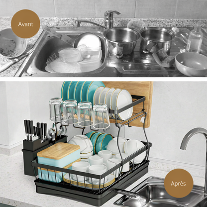 Égouttoir 2 Niveaux – Gain de Place